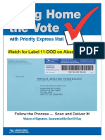 With Priority Express Mail: Watch For Label 11-DOD On Absentee Ballots