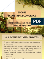 Industrial and Product Differentiation