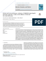 Materials Chemistry and Physics: Omar Hussain, Sheikh Shahid Saleem, Babar Ahmad