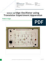 Wein Bridge Oscillator Using Transistor Experiment Apparatus