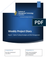 Weekly Project Diary: Report - Option Trading Strategies and Risk Management