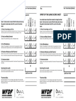 Spirit of The Game Score Sheet Spirit of The Game Score Sheet