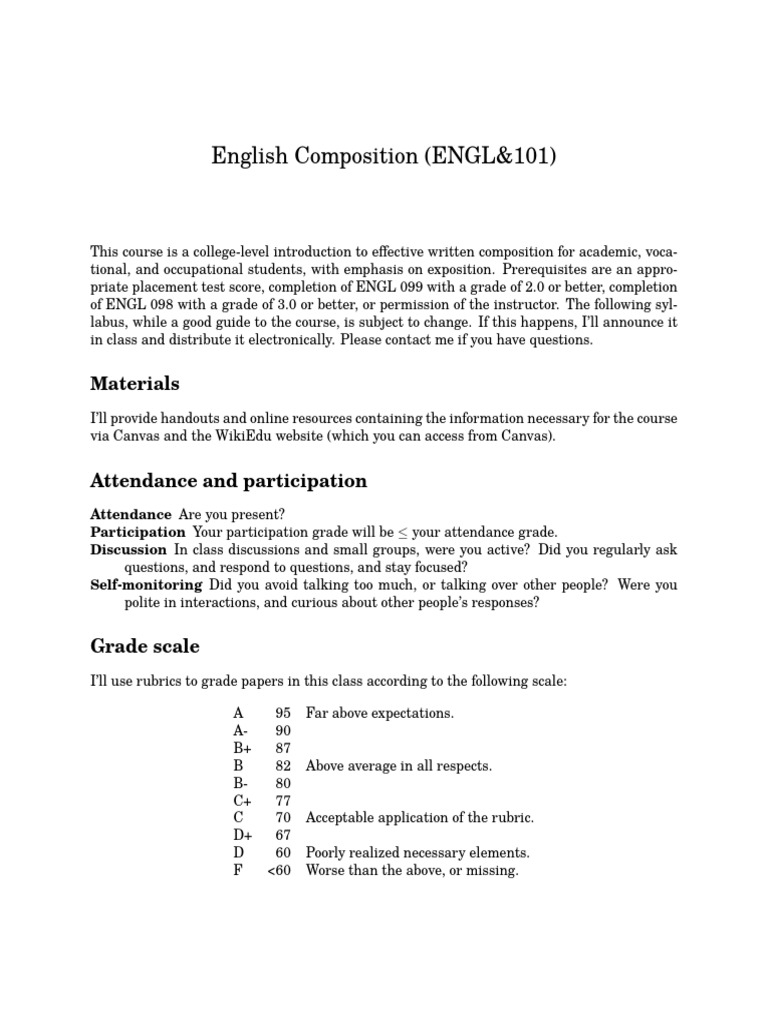 Engl - 101 K, W, X - Fall 2018 - Steven Arntson | PDF | Pedagogy ...