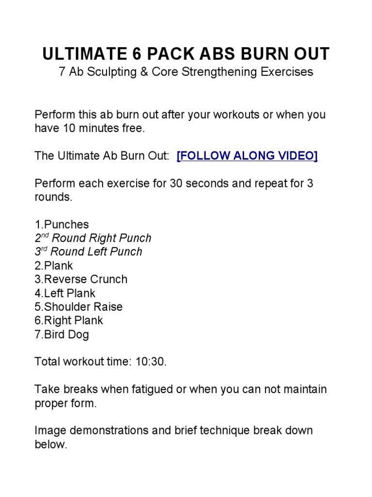 Ultimate Ab Burnout Tappbrothers 11 PDF Sports Physical Fitness