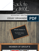Group 9 - Essay Organization Academic Writing