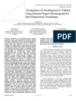 Formulation and Evaluation of Orodispersive Tablets of "Ebastine" Using Natural Super Disintegrant by Molecular Dispersion Technique