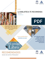 La Biblioteca Te Recomienda Junio 2021 Libros Base de Datos Proquest