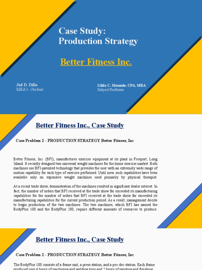 Case Study Production Strategy - DilloJed | Download Free PDF | Cost ...