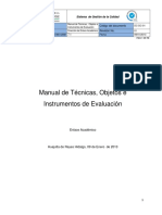 Manual de Tecnicas Objetos e Instrumentos de Evaluacion