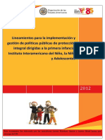Lineamientos para La Implementación y Gestion de Políticas Públicas de Protección Integral Dirigidas A La Primera Infancia-IIN OEA
