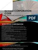 Revised Corporation Code - Non Stock Close and Special Corporations