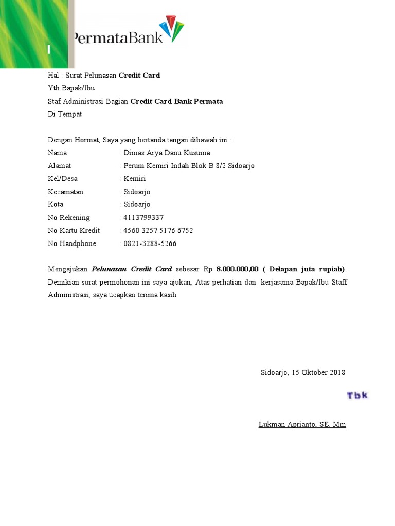 Contoh Surat Pelunasan Bank Danamon Delinewstv - vrogue.co