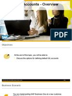 Default G/L Accounts - Overview: SAP Business One, Version 9.2