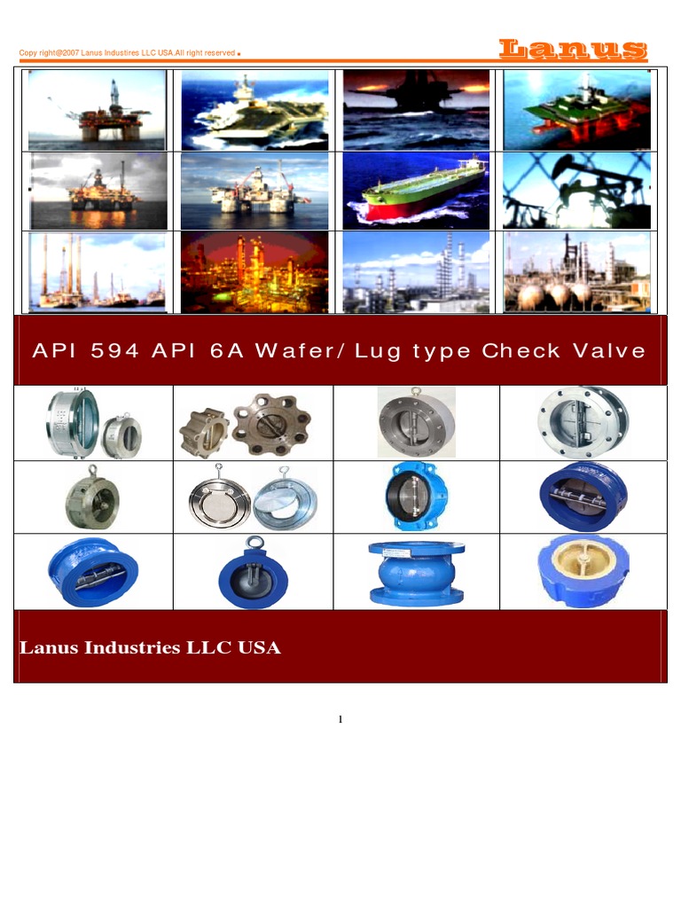 API 6A Check Valve Specifications | PDF | Casting (Metalworking) | Valve