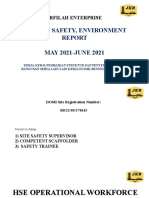 Norfilah Enterprise HSE Report May-June 2021