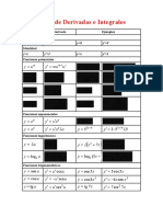 Tabla de Derivadas e Integrales