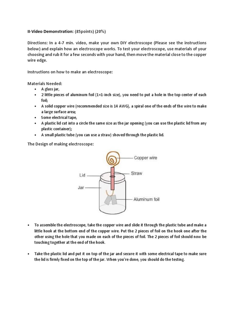 Making An Electroscope | PDF