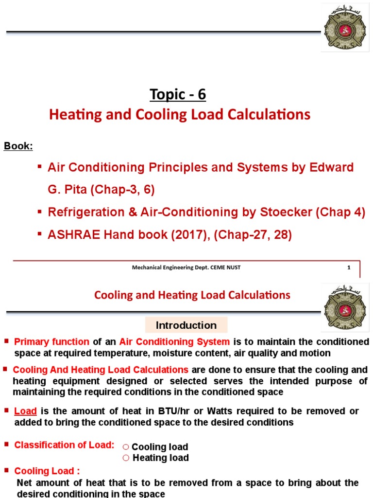 Heating and Cooling Load Calculations Guide | PDF | Air Conditioning ...