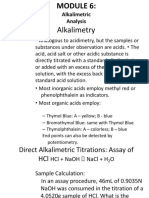 MODULE 6 Alkalimetric Analysis