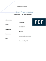 Business Communication: Submitted To: Mr. Sajid Mehmood