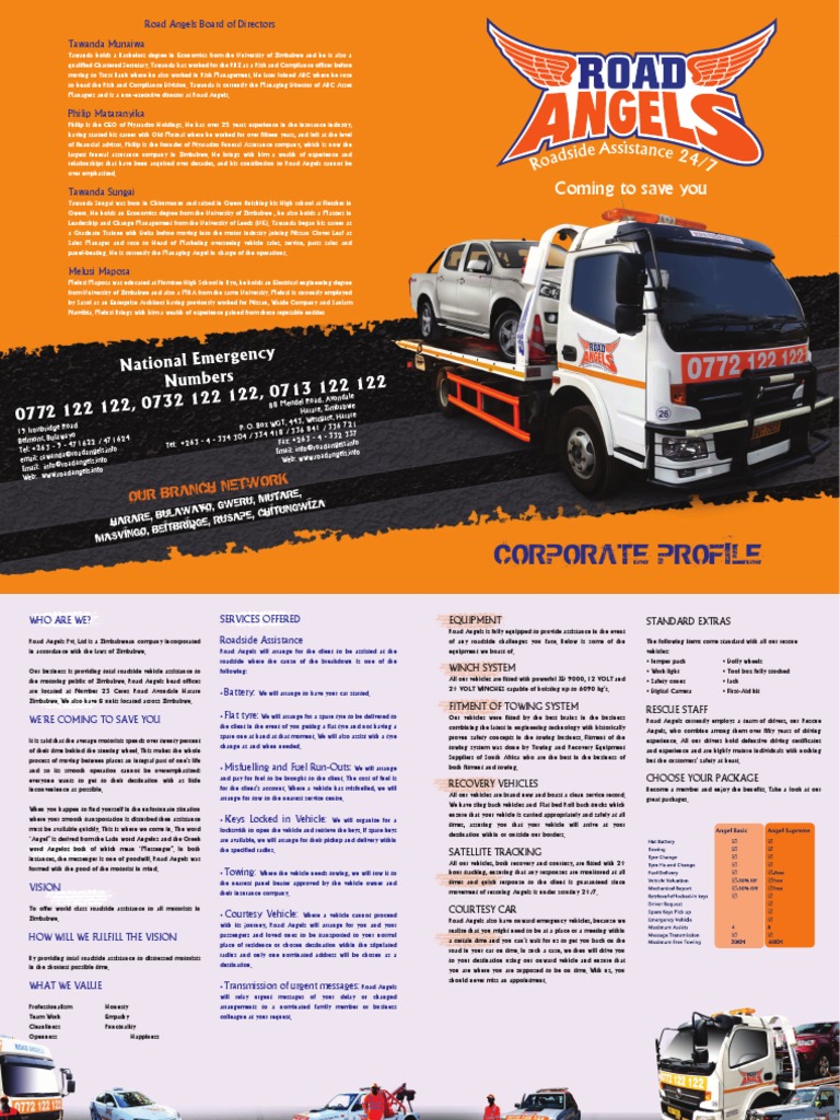 Road Angels Corporate Profile | PDF | Vehicles | Land Vehicles