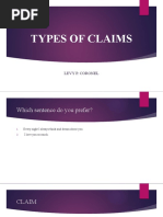 Types of Claims