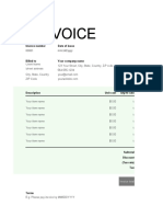 Invoice: Invoice Number Date of Issue