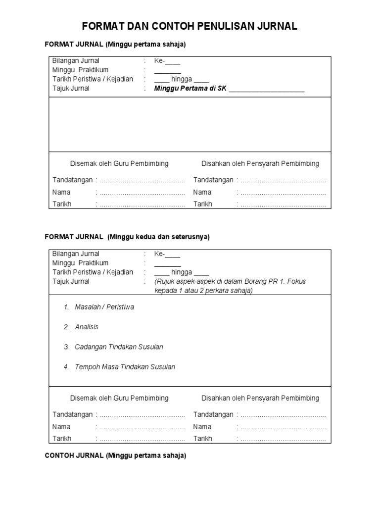 Format Dan Contoh Penulisan Jurnal | PDF