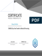 COMSOL certificate