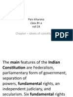 Chapter - Ideals of Constitution: Parv Khurana Class 8 A Roll 24