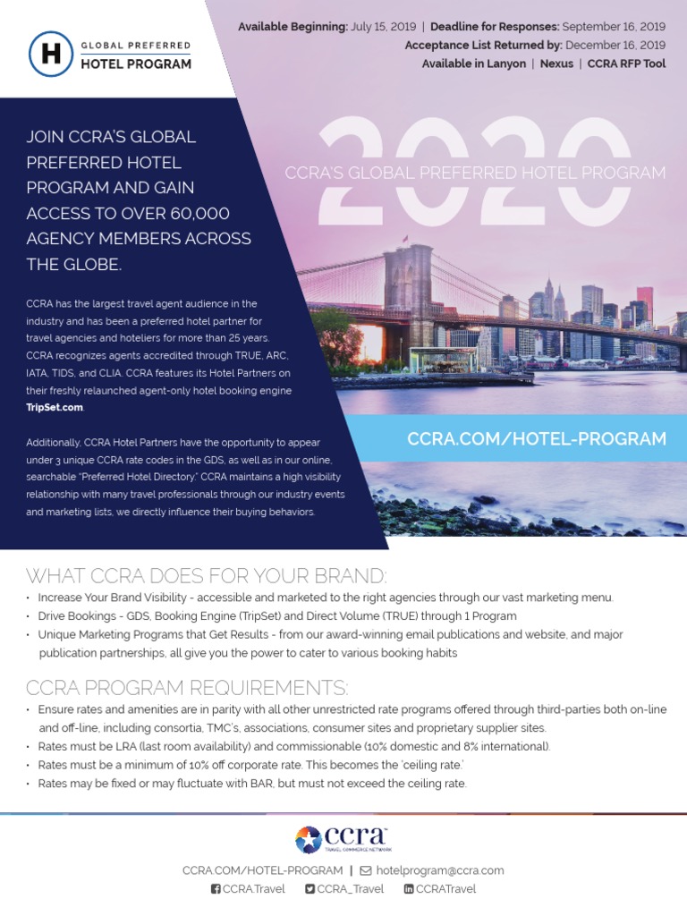 Ccra'S Global Preferred Hotel Program Join Ccra'S Global Preferred ...