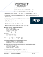 Practice Questions: Class Ix: Chapter - 2 Polynomials
