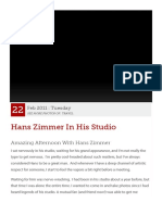 Hans Zimmer in His Studio - Stuck in Customs