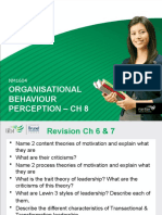 Organisational Behaviour Perception - CH 8