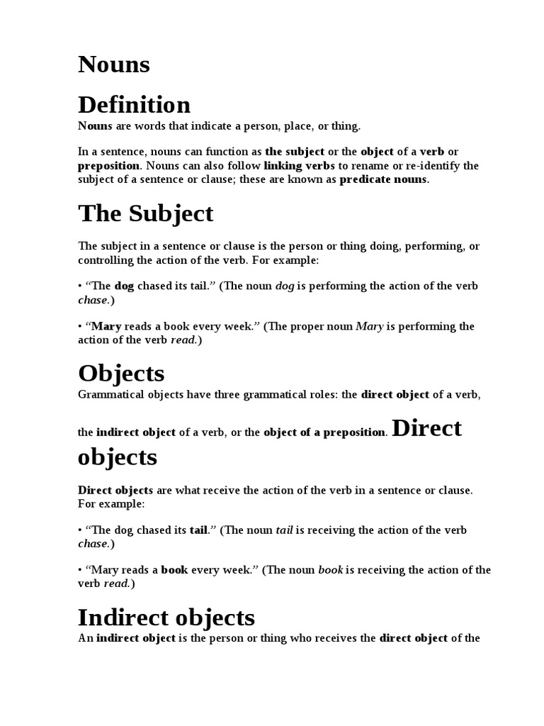 Is A Dog A Thing Noun