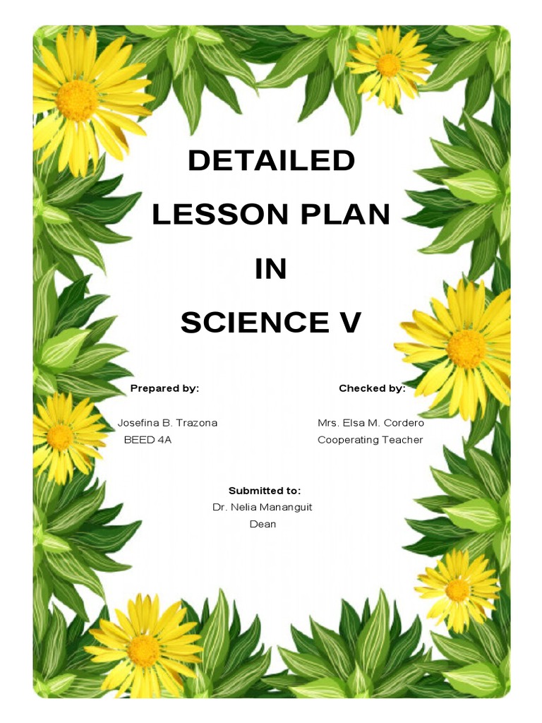 Parts of a Flower Lesson Plan for Grade 5 | PDF | Flowers | Petal