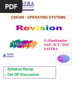 Cse308 - Operating Systems: G.Manikandan Sap / Ict / Soc Sastra