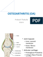 Osteoarthritis (Oa) : Prakash Thakulla Intern