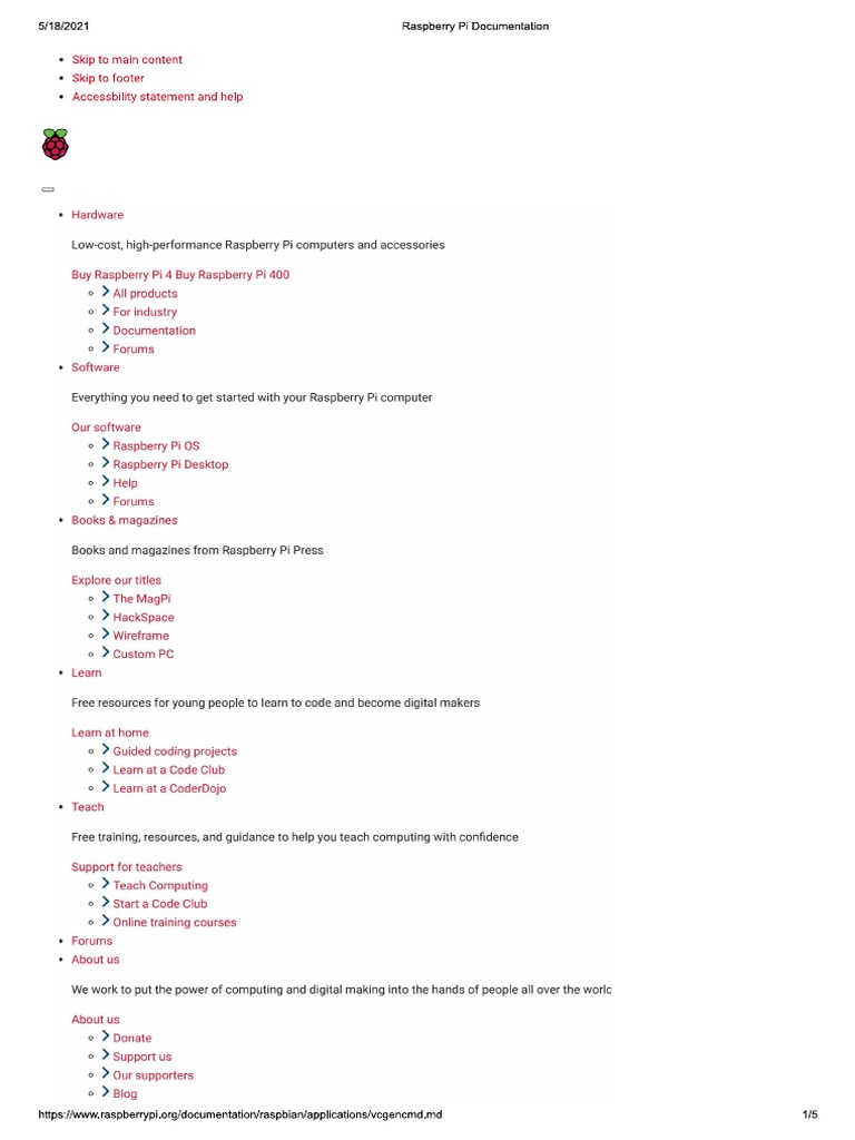 Raspberry Pi Documentation | PDF