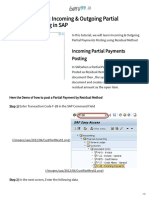 Residual Method - Incoming & Outgoing Partial Payments Posting in SAP