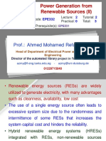 Power Generation From Renewable Sources (II) : Prof.: Ahmed Mohamed Refaat Azmy