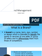 Brand mgmt - Highlights of sessions so far