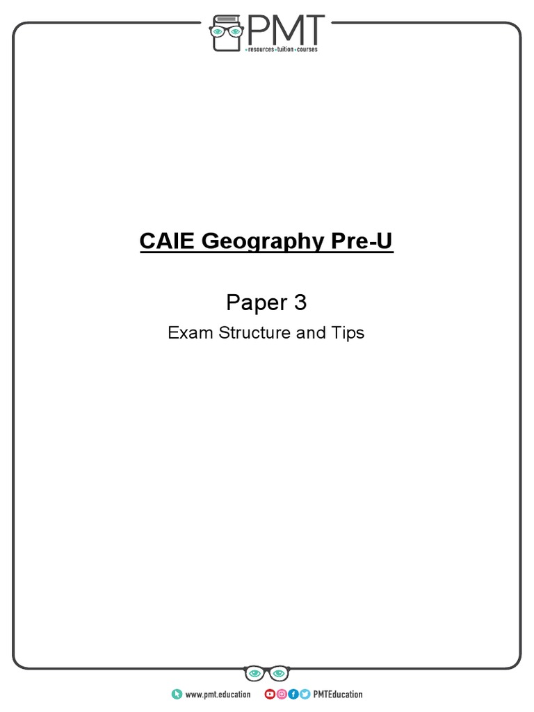 CAIE Geography Paper 3 Exam Guide | PDF | Test (Assessment) | Methodology