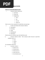 Consumer Behaviour HCB 0205