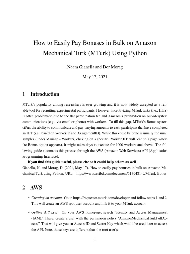 How To Easily Pay Bonuses in Bulk On Amazon Mechanical Turk (Mturk ...