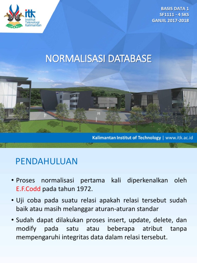 Panduan Normalisasi Database 1NF | PDF | Metode & Bahan Ajar | Komputer