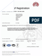 Certificate of Registration: Quality Management System - Iso 9001:2008