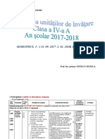 Proiectarea 2 Pe Unitati de Invatare Clasa A Iva