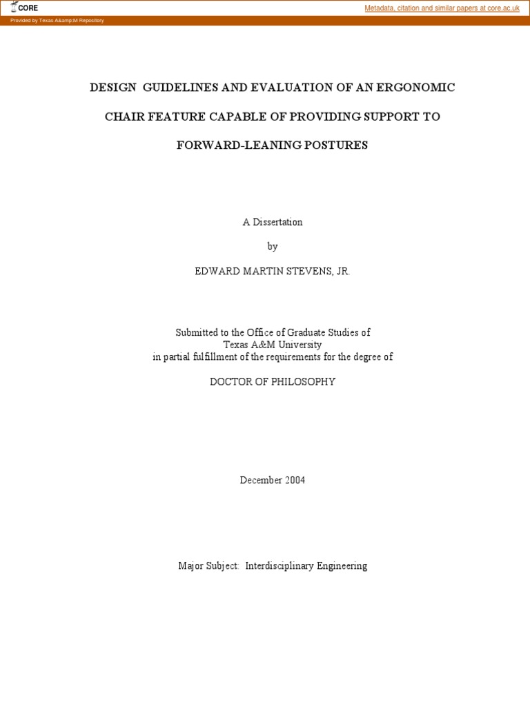 Ergonomic Chair for Forward-Leaning Support | PDF | Human Factors And ...