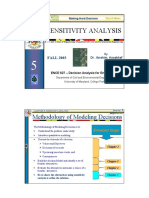 Sensitivity Analysis: Methodology of Modeling Decisions